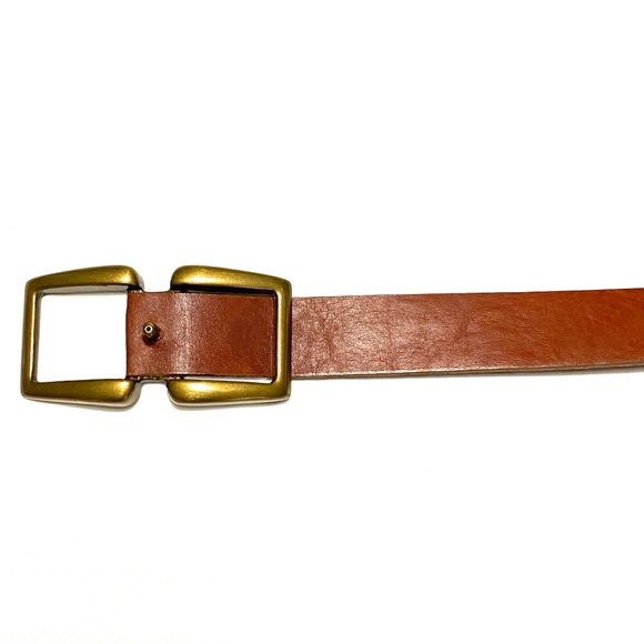 Danier Cognac Leather Belt Brass Buckle Women’s S Classic - Picture 6 of 12